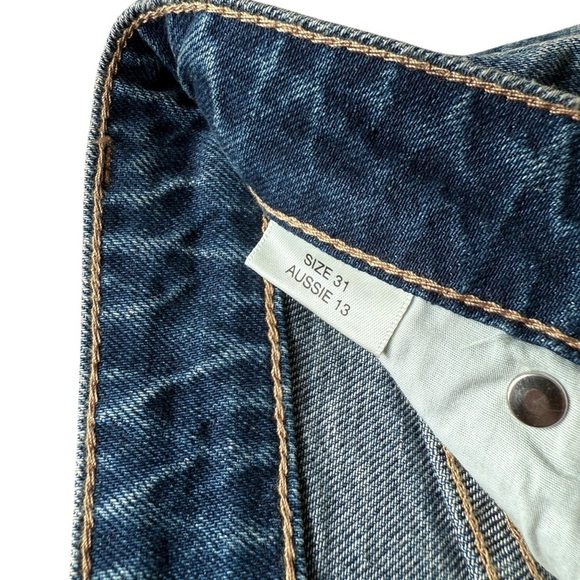 ROLLA’S Women's Chicago Denim Skirt Sz 31 Vintage Blue Casual Stretch Front Slit - Picture 6 of 13